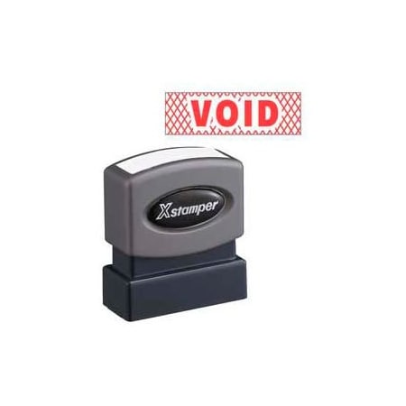 Shachihata Xstamper Pre-Inked Message Stamp, VOID, 1-5/8" x 1/2", Red 1825